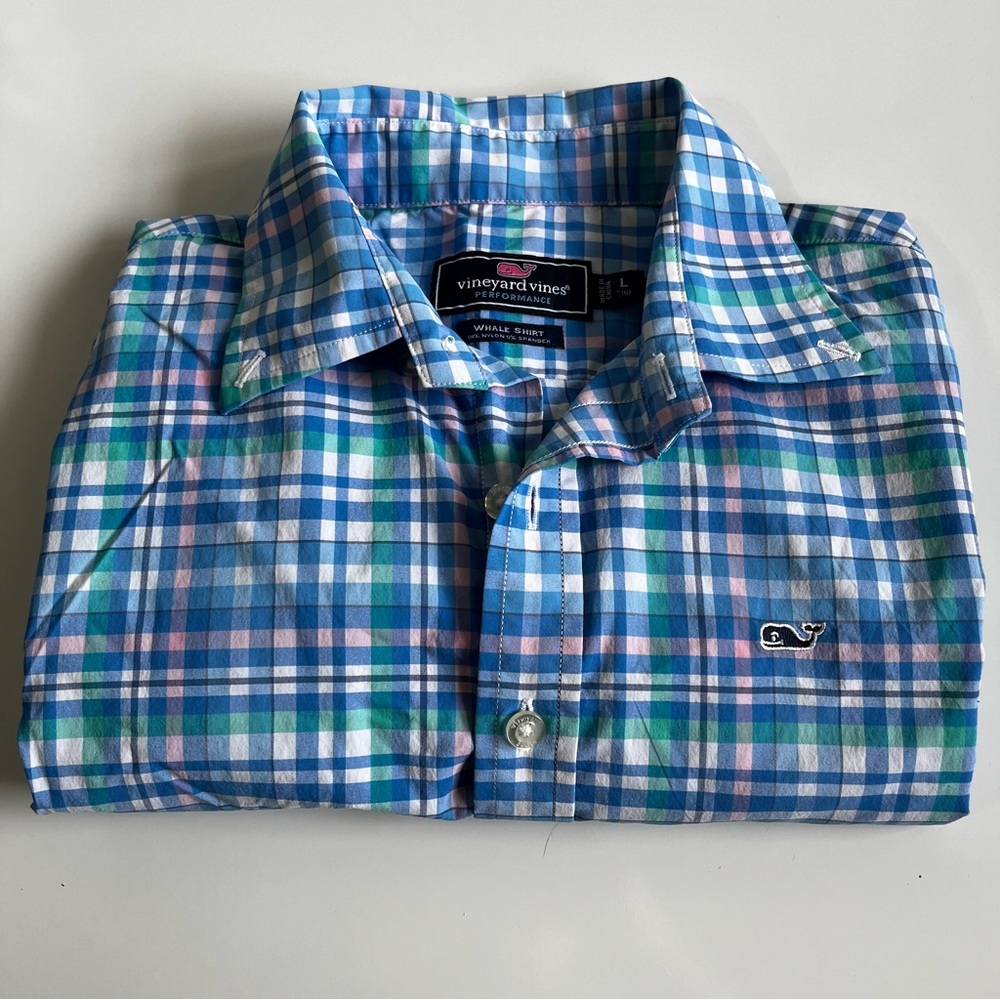 Vinyard Vines Boys Long Sleeve Easter Plaid Button Up